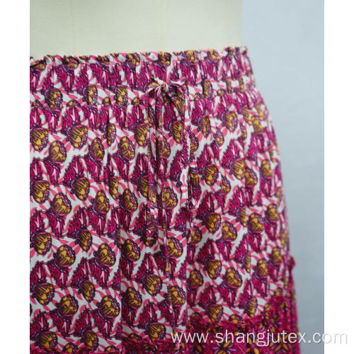 Women's patchwork cotton skirt